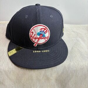 New Era New York Yankees Cooperstown 1946-1980 Baseball Hat Size 7.5 59Fifty